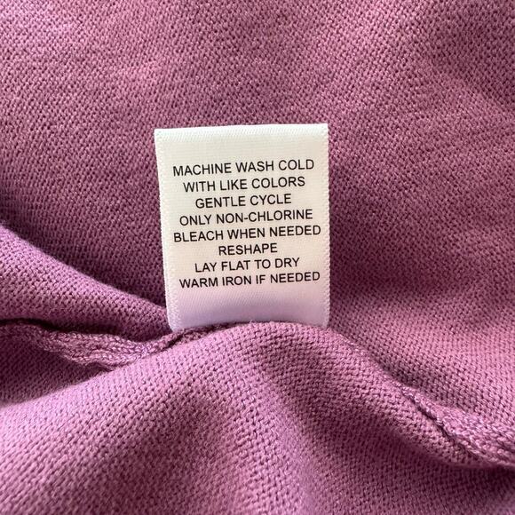 NWT Lety & Me Open-Front 3/4 Sleeves Back Detail Stitch Fix Purple Cardigan M - Picture 8 of 11